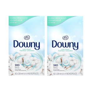 Downy 다우니 섬유 유연제 쿨 코튼 240매 시트 섬유유연제