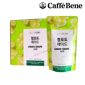 카페베네 청포도에이드 파우치음료, 190ml, 30개