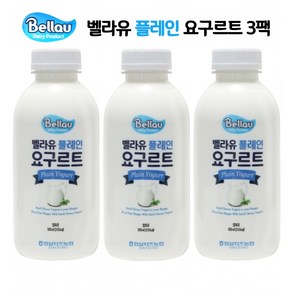 임실치즈농협 벨라유 플레인 요구르트 500ml 3팩, 3개