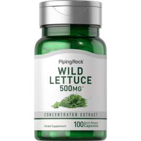 허브 상추 4배 추출 500mg 고함량 100캡슐 100일분 미국산 Wild Lettuc, 1개, 100정