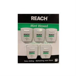 존슨앤존슨 리치 치실 민트향 대용량 5개입 / Johnson&Johnson Reach Mint Waxed Dental Floss, 1개, 1개