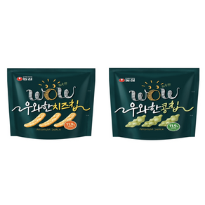 농심 우와한 칩 2종세트(치즈 콩) 42g 각1개씩 총2개, 1개