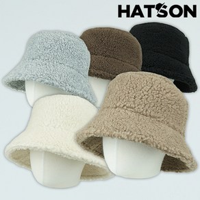 [햇츠온]H2-4350 HatsON 브랜드 여성 남성 겨울 벙거지 버킷햇 햇 털 모자 양털 부클 비숑 AA