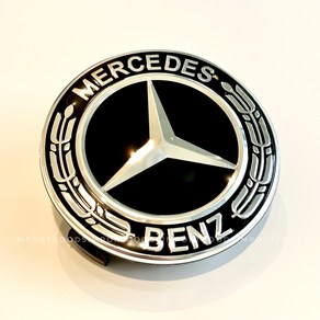 BENZ 벤츠 휠캡 올블랙 75mm 클립형 1대분 4개세트, 4개