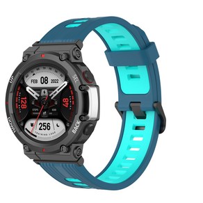 투톤 실리콘 스트랩 Amazfit T Rex 2용, 레드 블랙