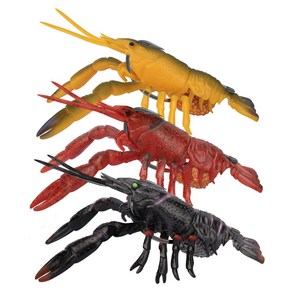 리얼 가재웜 크로우 3pcs 지깅 지그헤드 루어, 3개