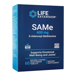 라이프익스텐션 SAMe S 아데노실 메티오닌 400mg 태블릿 60정 3783567993, 1개