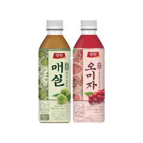 양반 오미자차 500ml 6입 + 매실차 500ml 6입