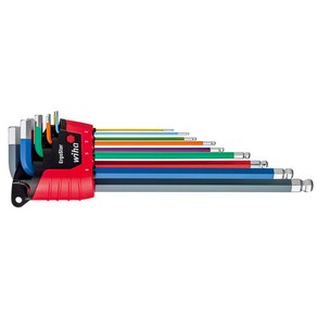 이하 컬러 볼 렌치 세트 롱타입 9PCS SB369 위하 독일 공구 볼트 전자제품 조립, 1세트, 육각볼렌치세트 9pcs