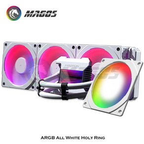 2열수냉 다채로운 RGB LED 레인보 수냉, 140mm, 2개