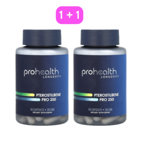 프로헬스 프테로스틸벤 NMN과 함께하면 좋은 Pohealth Pteostilbene Po 250 (60캡슐X2병), 60정, 2개