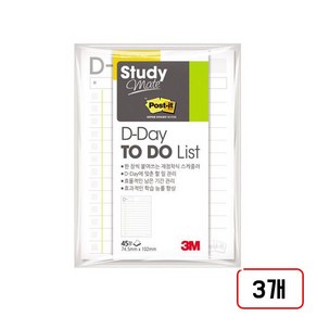 3M)포스트잇 스터디메이트, (D-Day투두리스트/657/M327822) 3개, 1개, 상세페이지 참조