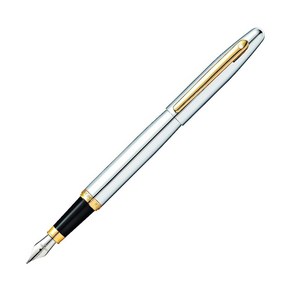 SHEAFFER VFM 크롬 만년필 광택 골드 톤 트림