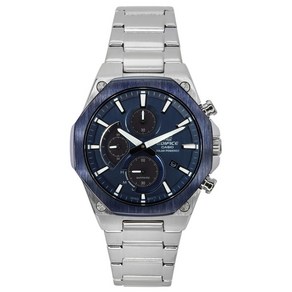 Casio Edifice 아날로그 슬림 라인 사파이어 크리스탈 크로노그래프 블루 다이얼 Solar EFS-S570DB-2A 100M 남성용 시계