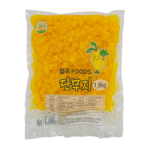 월곡 깍둑 단무지, 5개, 1.6kg