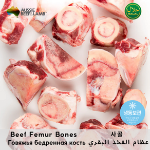 Halal Beef Femu Bones - Pefect fo Nutitious Austalia 할랄 소사골 - 영양가 높은 육수용 호주산, 1개, 1kg