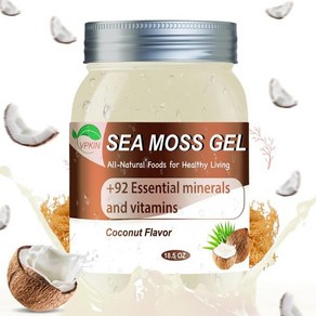 Iish Sea Moss Gel Seamoss Gold Sea Moss Gel Oganic Wildcafted Sea Moss Supplements with Gut Healt, Coconut, 1개