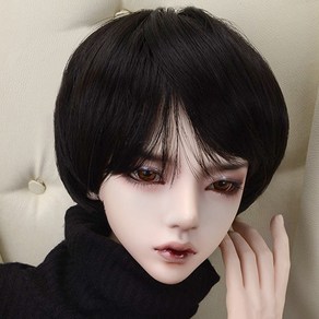 돌모아 구체관절인형 가발 SD 60cm 긴앞머리볼륨 스타일링 숏컷 블랙 (8-9) Nuson Cut Wig (Black)