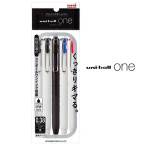 유니볼원 베이직 볼펜 5p 세트, 1개, 혼합 5자루 0.38mm