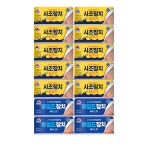 사조 안심따개 살코기참치 85g x 10p + 마일드참치 안심따개 100g x 4p