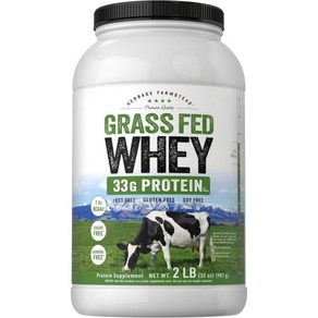 Carlyle Grass Fed Whey Protein Powder 2lb 33g of Protein Per Serving Unflavored Sugar and Hormon