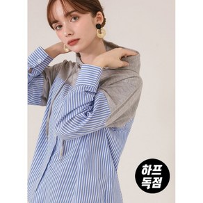 /막스까르띠지오후디 배색 스트라이프 셔츠 463746