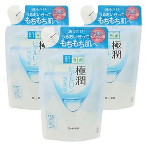 하다라보 고쿠쥰 히알루론 펌프형 세안제 리필용, 3개, 140ml