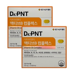 [정품] 닥터피엔티 액티브B컴플렉스 활력비타민B vitaminB, 2개, 120정