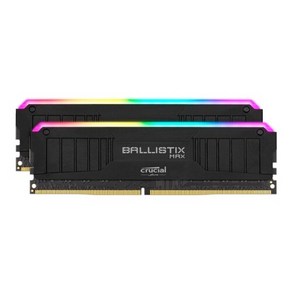 [마이크론] Cucial Ballistix MAX DDR4 16GB(8GB*2) PC4-32000 CL18 RGB Black, 마이크론 Cucial Ballistix MAX DDR4-4000 CL18 RGB Black 패키지 (16GB(8Gx2)), 2개