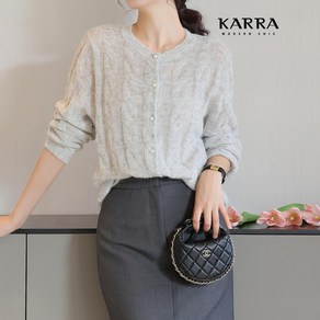 카라 KARRA 케이블미니진주버튼가디건 A4S0578