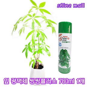 잎광택제 씽씽플러스(국산) 780ml x 1개/화분 화초 홈가드닝 분갈이 겨울 공기정화 식물영양제