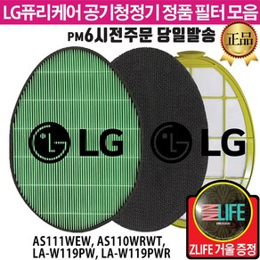 LG 퓨리케어 공기청정기 정품 필터(즐라이프거울무기한증정) AS111WEW AS110WRWT LA-W119PW LA-W119PWR