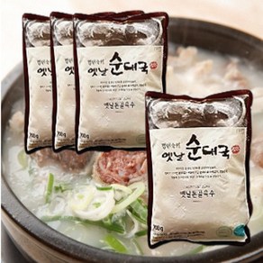 팽현숙 순대국 700g 4개+ 토종순대 280g 4개 홈쇼핑 순대국밥 저녁메뉴 국밥, 1개