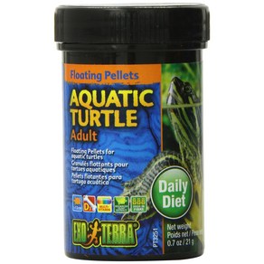 Exo Tea Adult Aquatic Tutle Food Floating Pellets fo 엑소 테라 성체 수생 거북 먹이 파충류용 부유 펠렛 0.7온스 PT325, 0.7온스(1팩), 1개, 19.84g