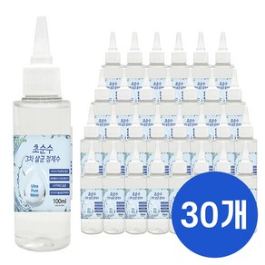 크로바 초순수 3차 살균 정제수 100ml 묶음 반도체 UV살균 지게차배터리 가습기 멸균증류수 의료용 산업용 가정용, 30개