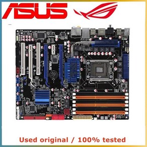 메인보드 인텔 X58 ASUS P6T 용 컴퓨터 마더보드 LGA 1366 DDR3 24G 데스크탑 메인보드 SATA II PCI-E 2, 한개옵션0