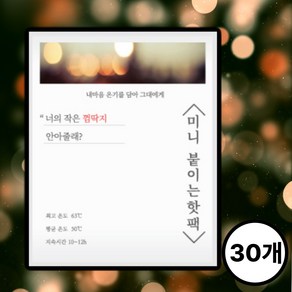 [따끈따끈] 드비안 붙이는 미니 핫팩 파스형 손난로, 40개