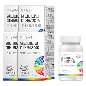 오늘부터 멀티비타민 미네랄20종, 60정, 4개