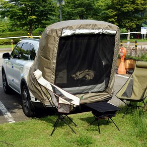 이디스 차박 텐트 쉘터 SUV 도킹 카크닉 꼬리 텐트, 기본형, 카키L