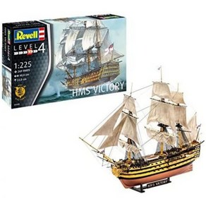 레벨 Revell 1 225 스케일 HMS 빅토리 배 선박 프라모델, 1:225, 1개