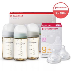 더블하트 모유실감 3세대 PPSU 모먼트 트리플팩 240ml+젖꼭지(2입), 1개