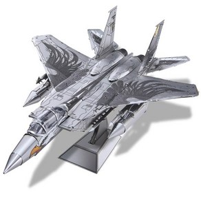 Piececool 3D Metal Puzzles F-15 Fighte Assembly Model Kits fo Adult DIY Fighte Aicaft Jigsaw fo, 1개