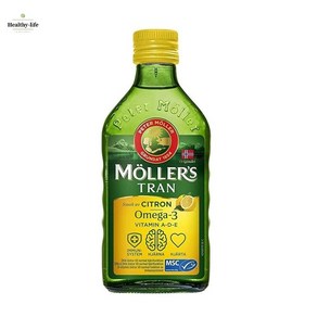 Molles Tan 대구 간유 250ml/8.4fl oz 시트론 맛 오메가-3 생선 간 오일, 1개