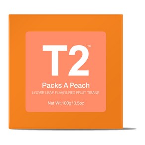 T2 티투 팩스 어 피치 과일차 루스잎 100g Packs A Peach Loose Leaf, 1개