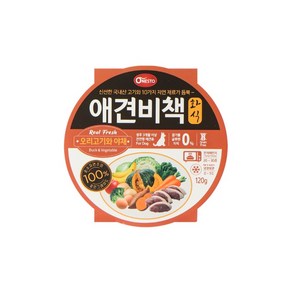 해피제작소 애견비책 화식사료 오리 야채 120g, 1개