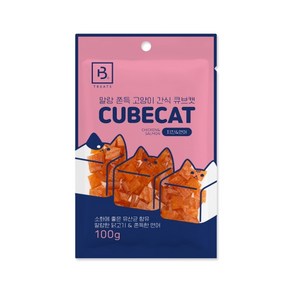 브리더랩 큐브캣 치킨&연어 100g, 3개