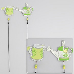 물조리개 화분픽 36~38cm 2색 세트 가든픽 꽃병데코 꽂이 장식 화분꾸미기