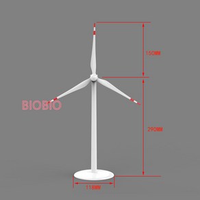 다이캐스트 풍차 풍력발전기 모형 키덜트 미니어처, 흰색, 1개