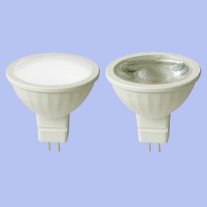 LED MR16 5W 핀타입 할로겐 램프 대체 KS인증 DC타입 AC타입, AC타입-확산형, 1개, 주광색