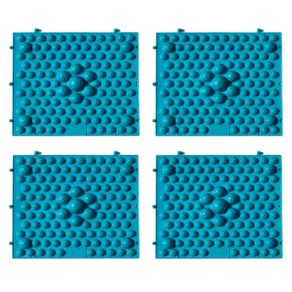 (UPGRADE형) 부드러운 TPE 돌기 발지압매트 연결형, 청록, 4개